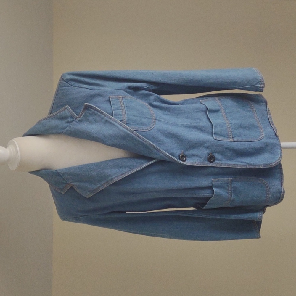 Brittania‎ Sportswear denim jacket blue size L Vintage